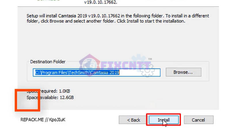 Chọn Install