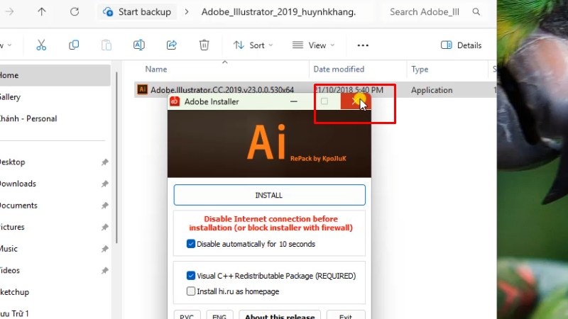 Adobe Illustrator 2019: Hướng Dẫn Toàn Diện 15 Bấm X tắt hoàn thành cài đặt