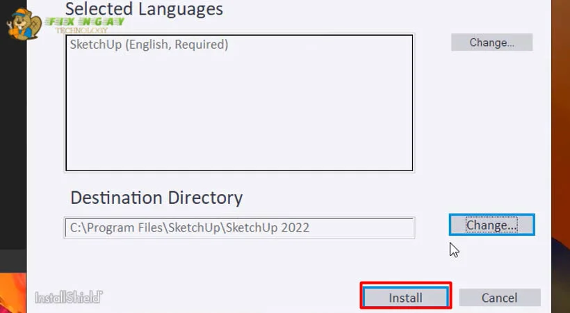 Chọn Install
