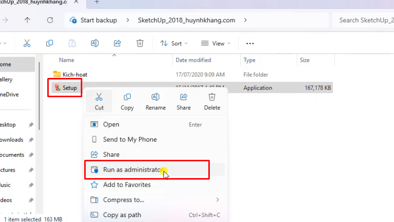 Sketchup 2018: Hướng Dẫn Chi Tiết Từ A-Z 11 Chạy file Setup bằng quyền Admin