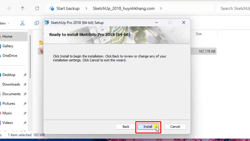 Sketchup 2018: Hướng Dẫn Chi Tiết Từ A-Z 15 Bấm Install