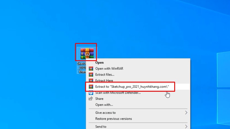 Sketchup 2021 Cài Đặt Chỉ 3 Phút 10 Giải nén phần mềm Sketchup 2021